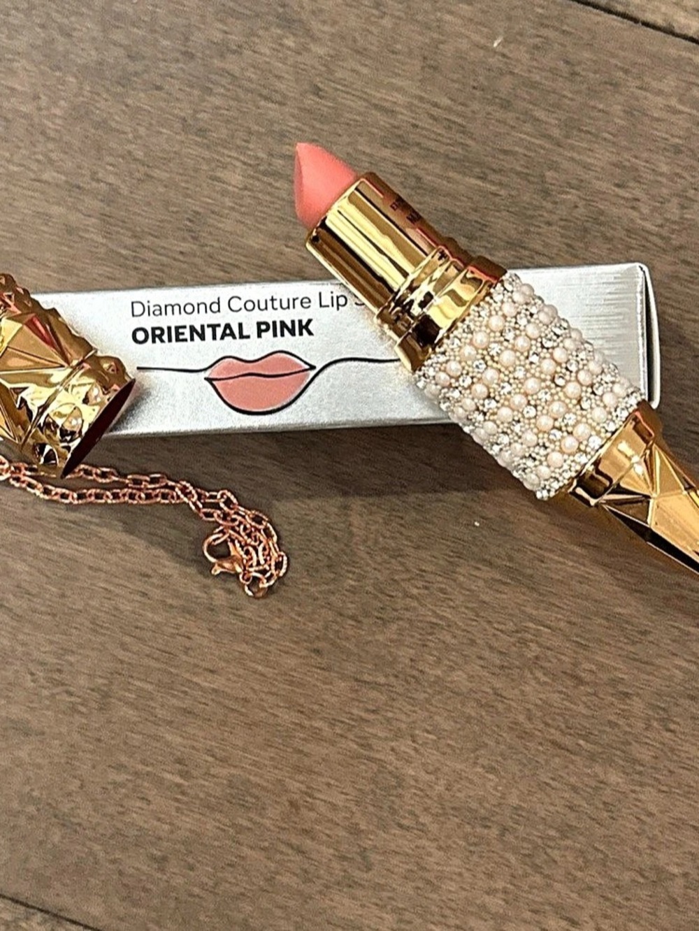 ELIYA Diamond Couture Lipstick in Holder in Oriental Pink NWT